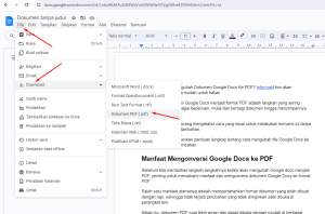 Cara download Google docs menjadi PDF