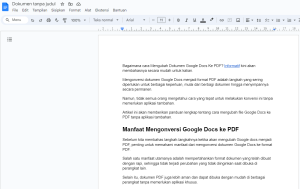 Cara mengubah Google docs ke PDF